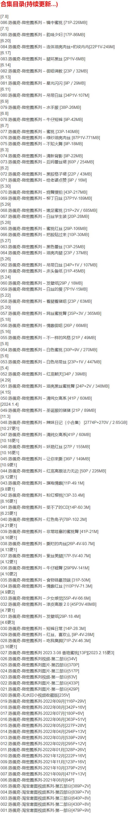 陈佩奇yyyy – 微密圈写真合集【持续更新中】