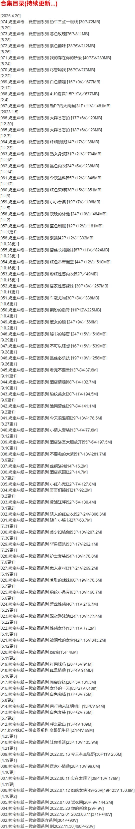 奶宝妹纸  – 微密圈写真合集【持续更新中】