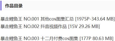 暴走鲤鱼王 – 付费定制写真&amp;视频合集【持续更新中】
