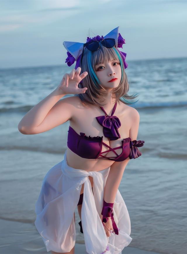 二佐Nisa – NO.202 碧蓝航线-柴郡泳装[30P-373MB]