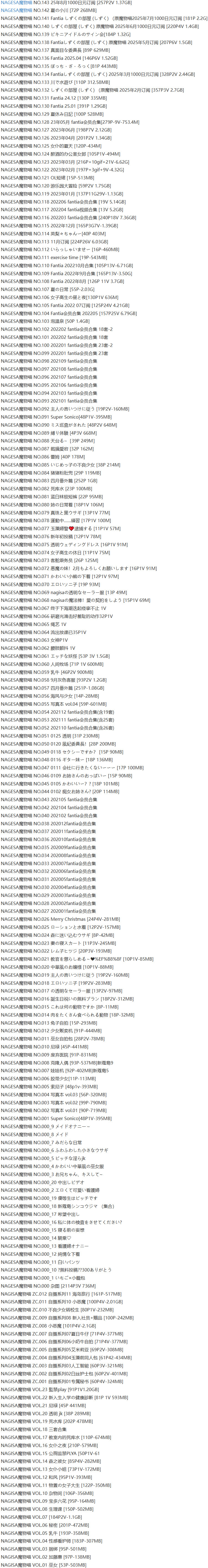 Nagesa魔物喵 – 写真图片合集【持续更新中】